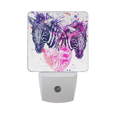 

ALAZA LED Night Light With Smart Dusk To Dawn SensorWinter Fur Color Wolf Plug In Night Light
