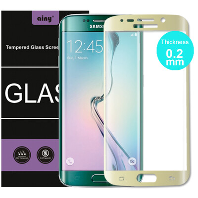 

Ainy для Samsung S6 Edge Corning 0.2mm Full Cover Защитное Стекло Screen Protector +4 цвета