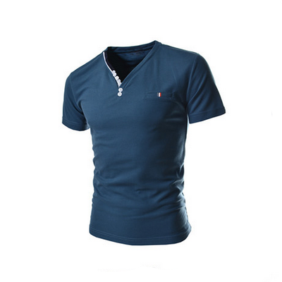 

Zogaa New Men's T-shirt V Callar Casual Short Sleeve