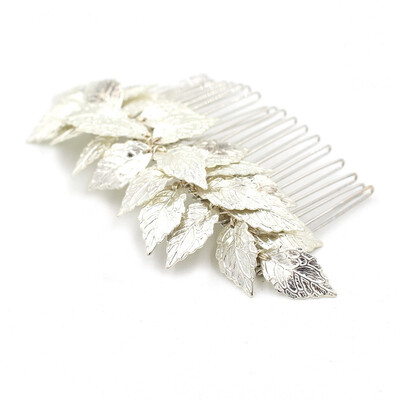 

Jonnafe Vintage Gold Silver Leaf Hair Comb Leaves Combs Headpieces Bridal Hair Accessories Jewelry For Women