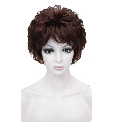 

StrongBeauty Short Layered Dark AuburnThick Full Synthetic Wig Womens Wigs COLOUR CHOICES