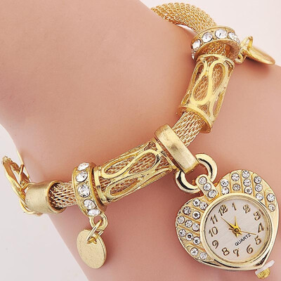 

Ladies Bracelet Watch Fashion Bracelet Gold Silver Heart Bracelet Watch