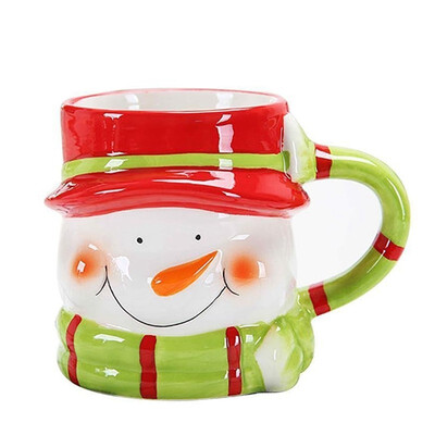 

UpperX Green Coffee Vessel Christmas Cartoons Ceramic Cups Milk Coffee Cups Water Cups