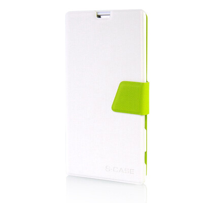 

MOONCASE Leather Side Flip Pouch Stand Ultra Slim Shell Back ЧЕХОЛ ДЛЯ Sony Xperia T3 White