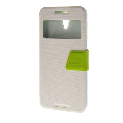 

MOONCASE View window Leather Wallet Flip Stand Pouch чехол для HTC Desire 620 White