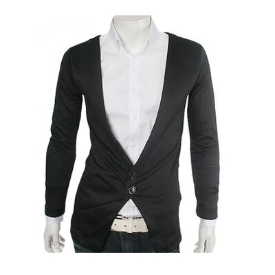 

Zogaa New Men's Cardigans Fashion Slim 2 buttons