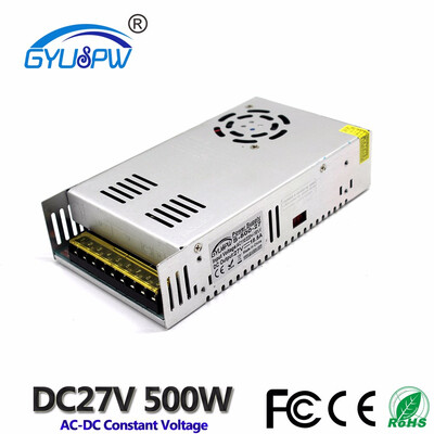 

Voltage Transformer 27V 185A 500W Switching Power supply AC 110V 220V to DC27V SMPS for CNC Router Motor Industrial Equipment