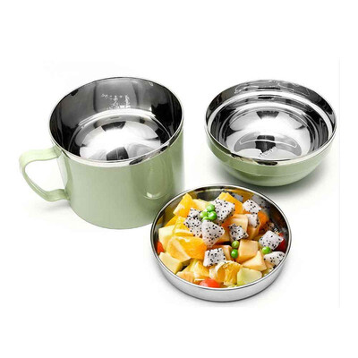 

Cute Lunch Box Bento Boxes Stainless Steel Insulation Food Container Thermal Leak-proof Case Snack Box Bowl School Picnic Kids