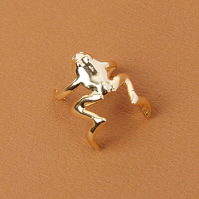 

MyMei 1PC Fashion Punk Style SilverGolden Plated Frog Cuff Ear Clip Wrap Earrings