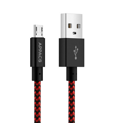 

APPCAS Micro USB Cable 1M2M3M Charging Mobile Phone Cable Braided Nylon USB to Micro USB Charging Cable for Android Data Cable