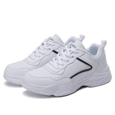 

Korean students running shoes leather waterproof casual shoes platform shoes summer breathable mesh shoes