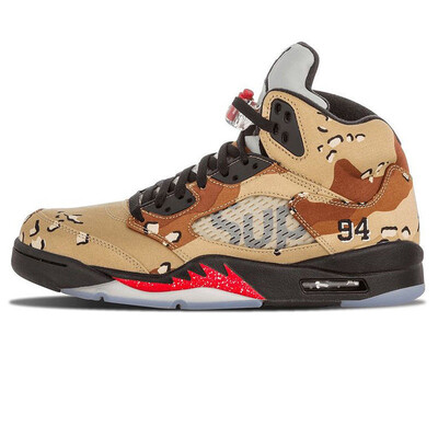 

NIKE AIR JORDAN RETRO 5 Mens Basketball Shoes SUPREME DESERT CAMO CAMOUFLAGE 824371-201