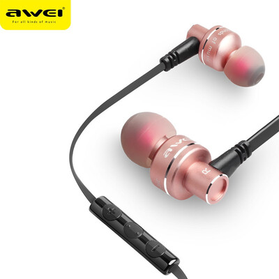 

Awei ES-10TY Metal Earphone Stereo Headset In-Ear Noise Reduction Auriculares Headphone With Microphone For Phone Kulakl k