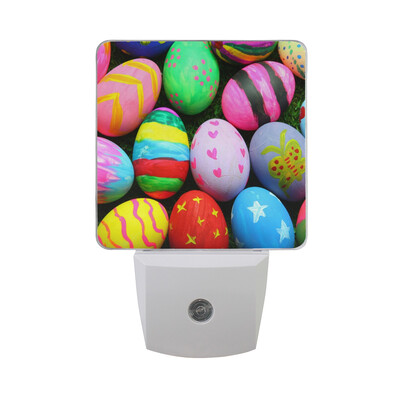 

ALAZA LED Night Light With Smart Dusk To Dawn SensorCelebration Of Easter Eggs Plug In Night Light