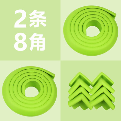 

2M2 Green Table Guard Strip Baby Safety Products Bar Corner Foam Bumper Collision Free 8 Corner Guards 3M Tape