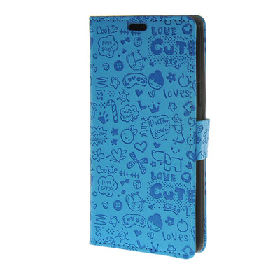 

MOONCASE Magic Girl lovely Flip Pouch Card Holster PU Leather Wallet Case Cover for Samsung Galaxy J7 Blue