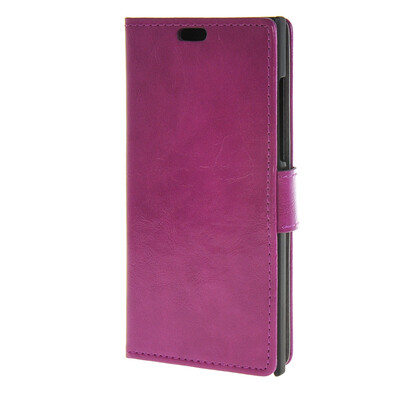 

MOONCASE Leather Wallet Card Slot Bracket Back чехол для BlackBerry Leap Purple
