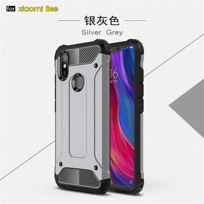 

Fivice Xiaomi MI 8se case Luxury Silicone Diamond Armor PC Hard Shell Phone Case