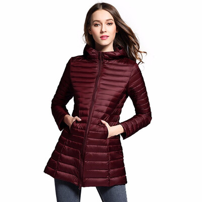 

light thin Down Jackets female Hoodie Outdoor sport Run Hiking wading Warm down jacket women