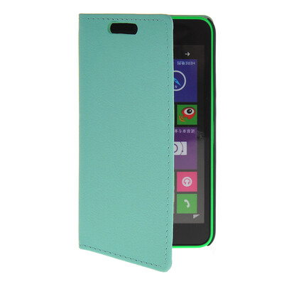 

MOONCASE Slim Leather Flip Wallet Card Pouch with Kickstand Shell Back Case Cover for Nokia Lumia 630 Mint Green