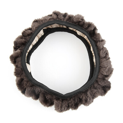 

Charm Warm Winter Short Wool Plush Steering Wheel Cover for Car