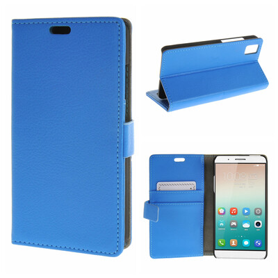 

MOONCASE ЧЕХОЛ ДЛЯ Huawei Honor 7i High quality Leather Flip Wallet Card Holder Bracket Back Pouch Blue 02