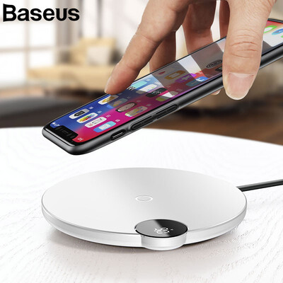 

Baseus 10W LED Digital Wireless Charger for iphone XS XR XS Max X iphone 8 Qi Charging for Samsung Galaxy S8 S9 Note9