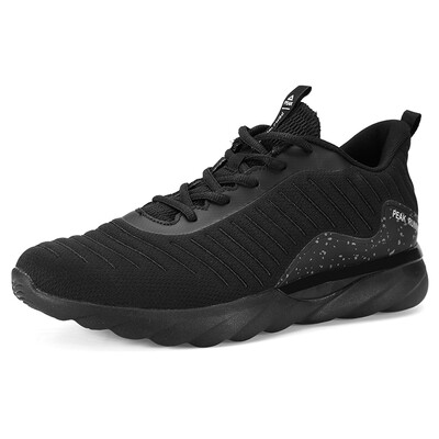 

PEAK mens shoes new comfortable light&easy running shoes fashion sports shoes men DH830017 black 40 yards