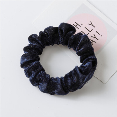 

New Fashion Luxury Soft Feel Velvet Hair Scrunchie Ponytail Donut Grip Loop Holder Stretchy Hair band for women