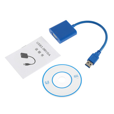 

USB 3.0 to VGA Multi-display Adapter Converter External Video Graphic Card Blue