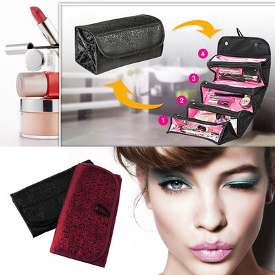 

Travel Toiletry Bag Cosmetic Case Organizer Makeup Beauty Holder Wash Hanging Red