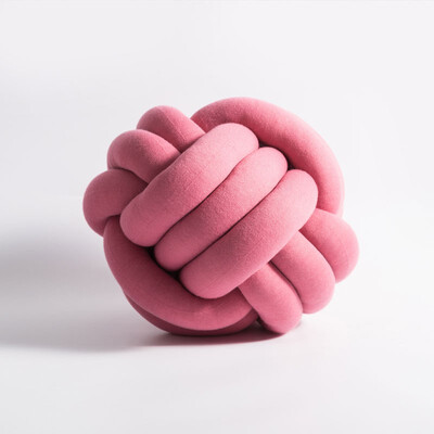 

NeillieN pillow Cushion Sofa Lumbar Pillow Chair Back CushionHandmade Knot Ball Decorative PillowsSolid Soft Round Cushion