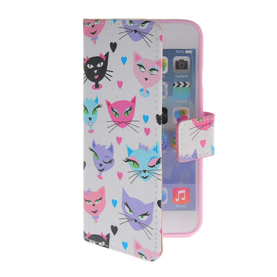 

MOONCASE Pattern Style Leather Side Flip Wallet Card Slot Pouch Stand Shell Back Case Cover For Apple iPhone 6 Plus