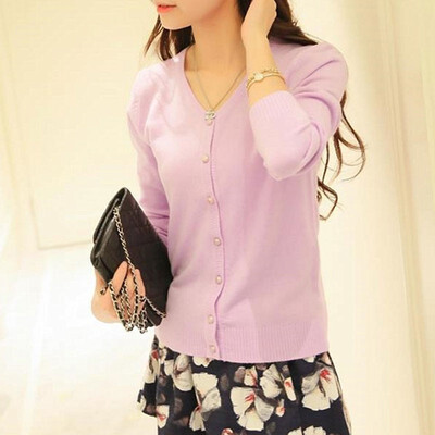 

Women Casual Cotton Cardigan Sweater Knitwear Long Sleeve Coat Jacket Outwear