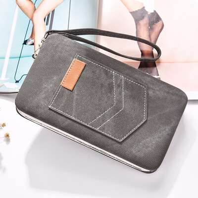 

Long wallet Korean version multi-purpose dual purpose handbag Student Wallet cute