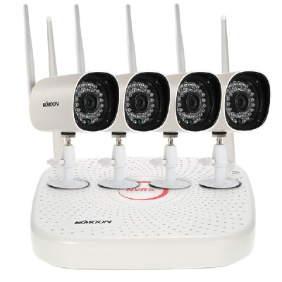 

Romacci KKmoon 4 Channel Wireless WiFi NVR Network Video Recorder 4pcs HD 720P WiFi IP Camera Support IR Night Vision Phone Cont