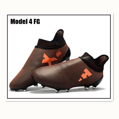 

ShippingMaultby mens black orange ankle AG outsole football non-slip outdoor football anti-slip shoes