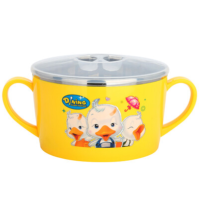 

Jingdong supermarket] the United States kitchen (maxcook) 304 stainless steel bowl ears practice bowl 480ml double insulation MC7724-A with a cover against hot