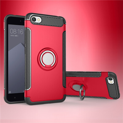 

Fivice Xiaomi Redmi note 5A case PC metal ring shell magnetic car bracket TPU phone case