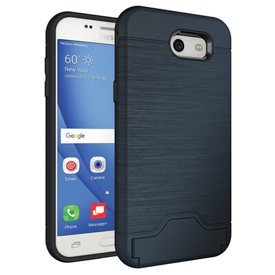 

Fivice Samsung J3 primeJ3 2017 Case TPU all-inclusive anti-drop brushed card with bracket mobile phone case