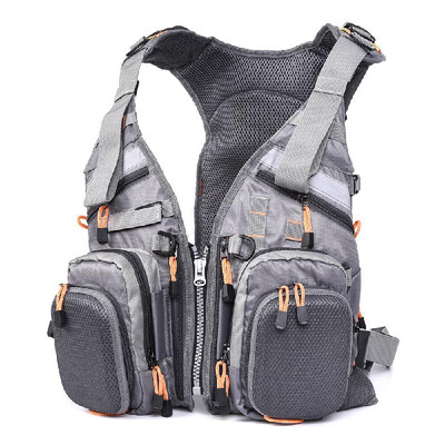 

Blusea Multifunction Mesh Fly Fishing Vest Backpack Breathable Outdoor Fishing Vest with Zippered Pockets