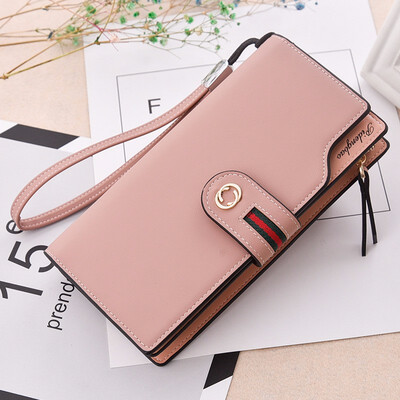 

Ladies Wallet long zipper clasp hand bag student mobile phone bag