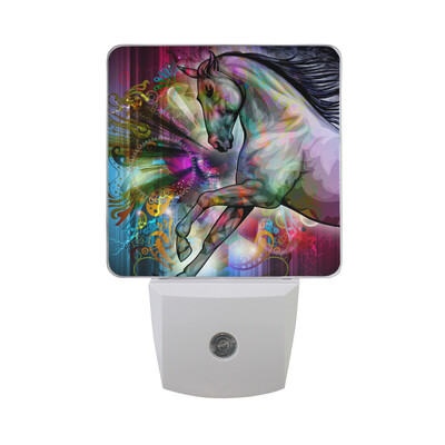 

ALAZA LED Night Light With Smart Dusk To Dawn SensorDrawing Dog American Pit Bull Terrier Plug In Night Light