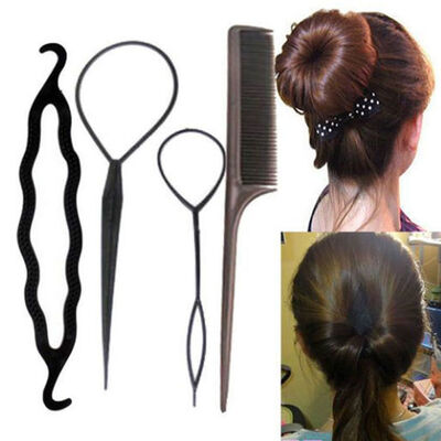 

MyMei 2 Set Hair Styling Clip Bun Maker+Topsy Tail Braid Ponytail Maker Styling Tool