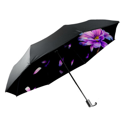 

(BANANA UMBRELLA) Черный серии двойной складной зонтик ВС младенца черный фиолетовый и ультрафиолетовых ВС зонтик месяцев банана