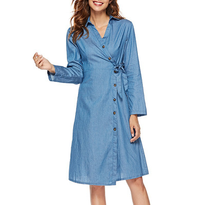 

Autumn fashion jeans cardigan dress