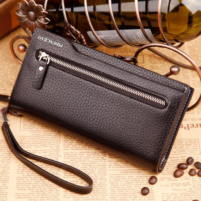 

Long wallet mens zipper wallet business casual wallet handbag youth mobile phone bag