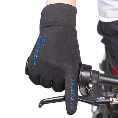 

Jieshiaibaoluo autumn&winter cycling gloves for men&women warm driving gloves outdoor sports mountaineering touch screen waterproof gloves blue wave point