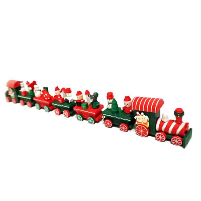 

Wooden Mini Train Toy Santa Claus Christmas Ornament Decoration Festival Gift Kids Toys