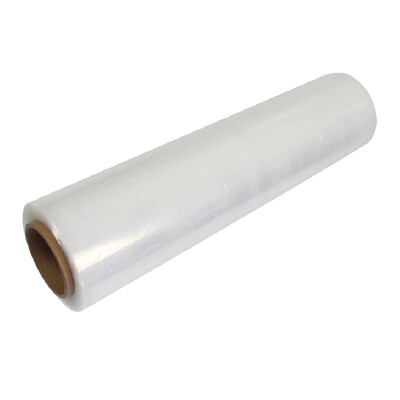 

Ming solid PE wrapping film packaging film stretch film self-adhesive packaging film waterproof film bundle film 50cm wide about 350 meters 1 volume